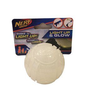 NERF DOG Shake to Light Up! Rubber Interactive LED Lighted Ball